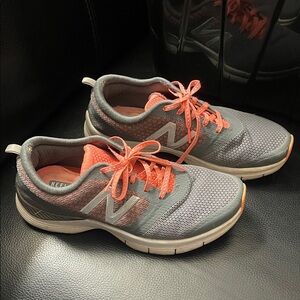 New Balance Women's Athletic Shoes in Gray and Coral